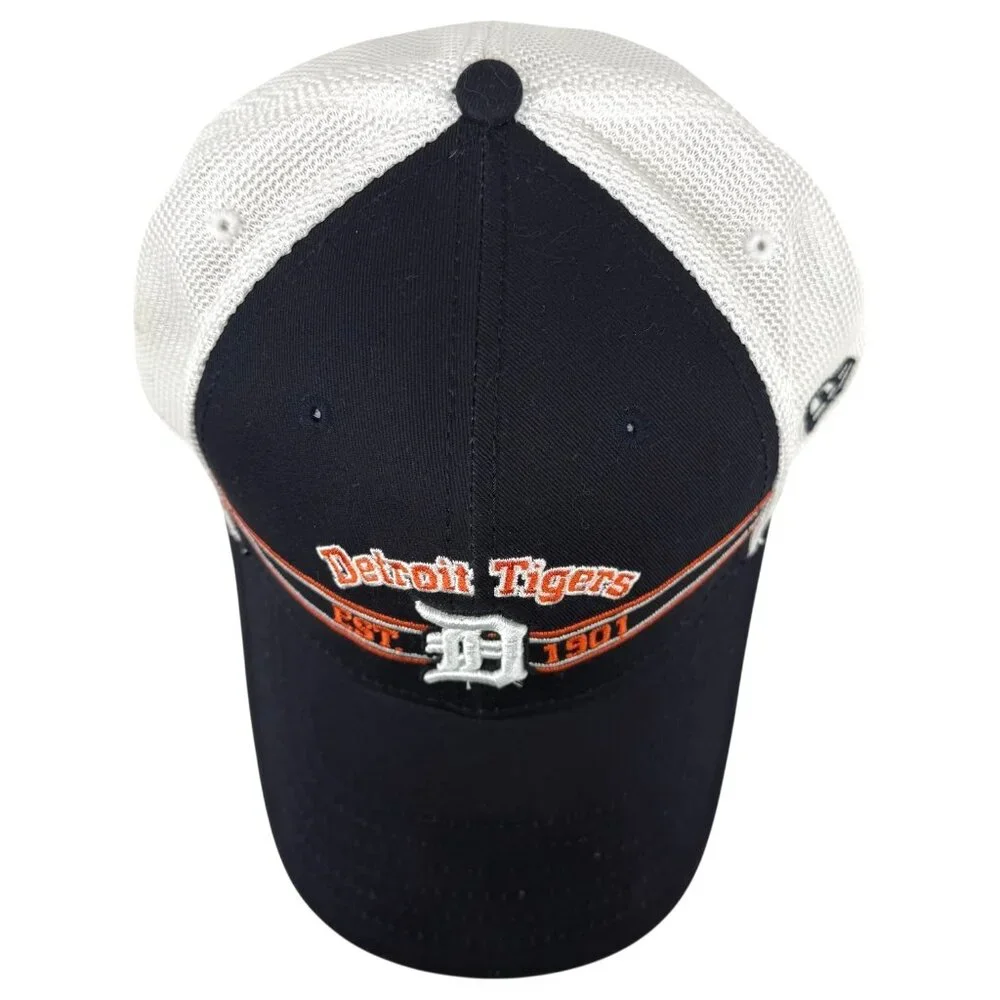 New Era Detroit Tigers Hat SnapBack Mesh Black Orange White Mesh English D MLB - Picture 6 of 11